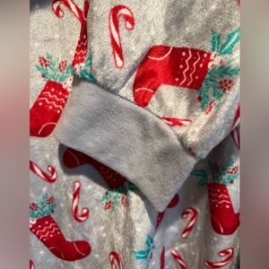 2 Pc X-Mas🎄PJ set -Gray Long Sleeves & Long Pants w Pockets - Stockings & Candy